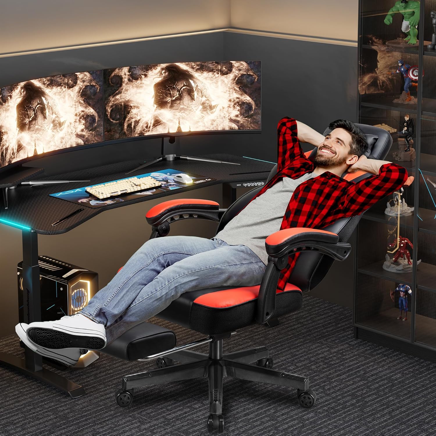 Gaming Chair with Footrest, Ma - Ergonomic Office Chair 评论和价格
