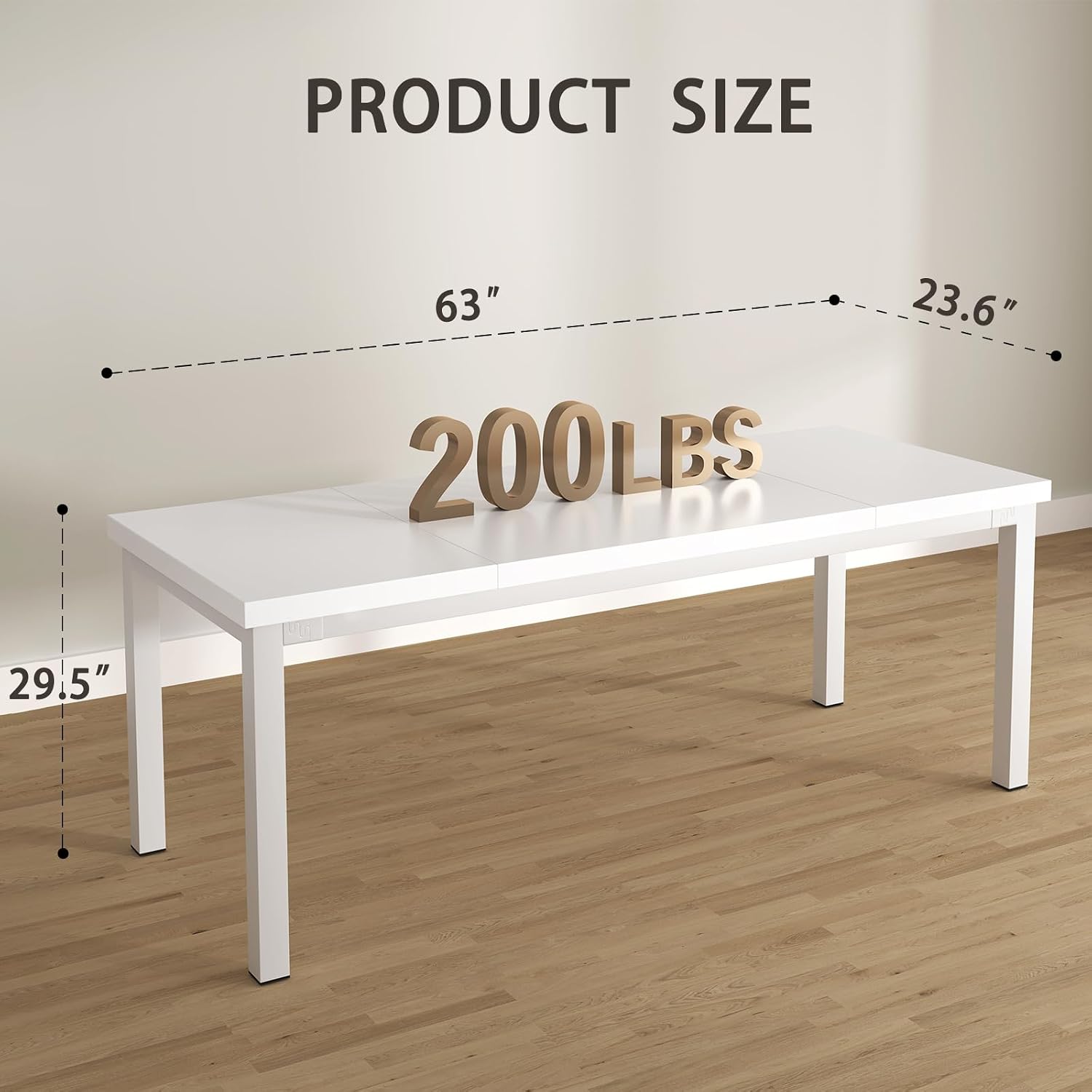 63 Inch Computer Desk With Adj - Home Office Work Table 评论和价格