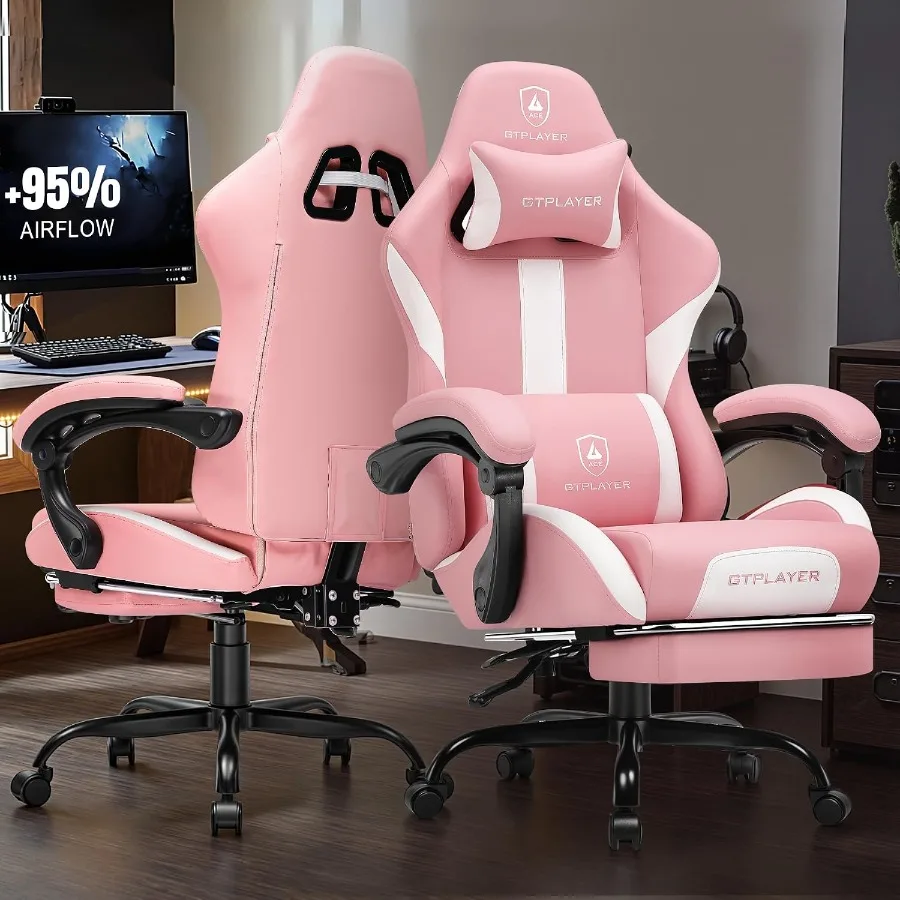 Gaming Chair with Foot Rest Po - Ergonomic Office Chair 评论和价格