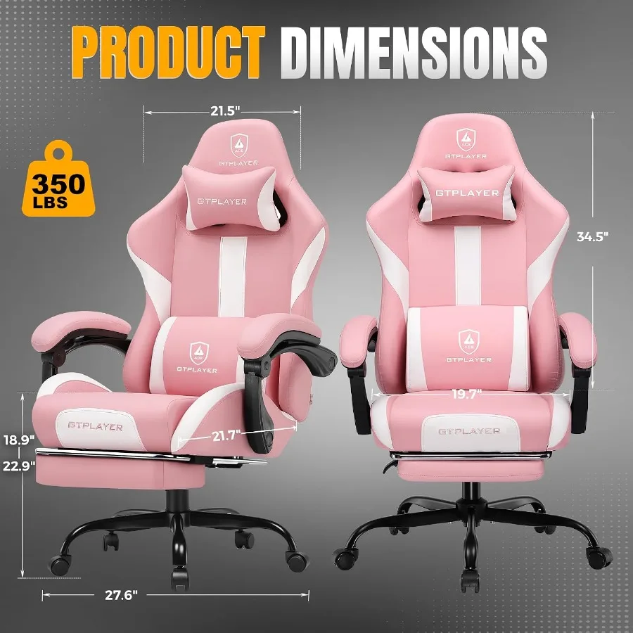 Gaming Chair with Foot Rest Po - Ergonomic Office Chair 评论和价格